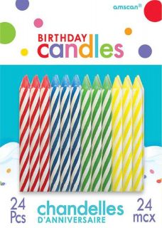 Primary Assorted Birthday Candles (24)