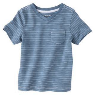 Cherokee Infant Toddler Boys Short Sleeve Striped Tee   Blue 5T