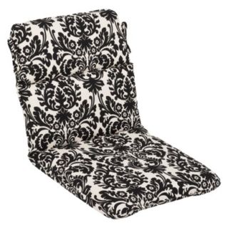 Outdoor Seat Pad/Dining/Bistro Cushion   Black/White Floral