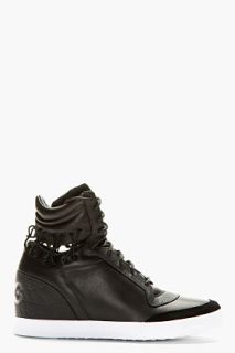 Y_3 Black Nicke Wedge Sneaker