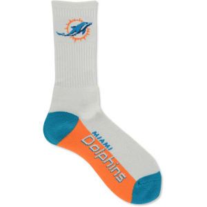 Miami Dolphins For Bare Feet Crew White 506 Sock