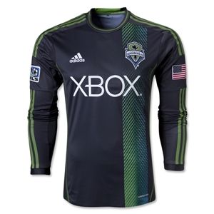 adidas Seattle Sounders FC 2013 Authentic LS Secondary Soccer Jersey