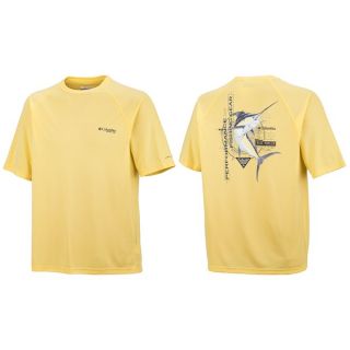 Columbia Sportswear PFG Terminal Tackle T Shirt   UPF 50  Short Sleeve (For Men)   MIRAGE/PFG LOGO DORADO (L )