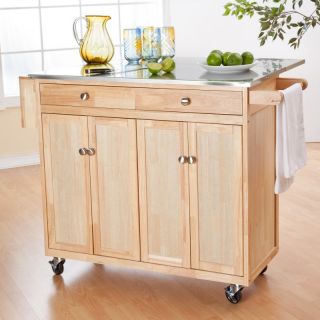 Belham Living Milano Portable Kitchen Island with Optional Stools Multicolor  