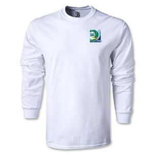 Euro 2012   FIFA Confederations Cup 2013 LS Small Emblem T Shirt (White)