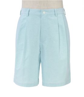 Stays Cool Cotton Pleated Oxford Shorts Extended Sizes. JoS. A. Bank