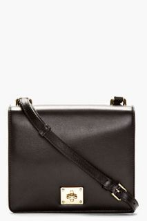 Dolce And Gabbana Black Leather Sofia Shoulder Bag