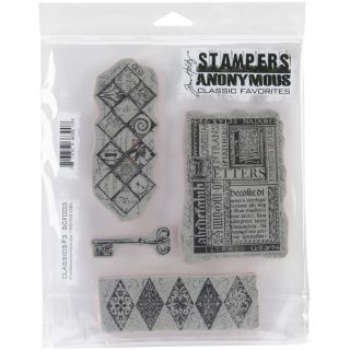 Tim Holtz Cling Rubber Stamp Set classics #3