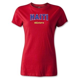 hidden CONCACAF Gold Cup 2013 Womens Haiti T Shirt (Red)