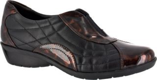 Womens Bella Vita Sigma   Black Leather/Tortoise Patent Casual Shoes