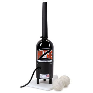 Hit Zone Standard Air Suspension Baseball Practice Tee (BlackDimensions 13.75 inches high x 7 inches wide x 9 inches longWeight 6 poundsSet includes Batting tee, home plate, two (2) dimpled plastic practice balls, fabric sleeve, hose clampPowerful blow