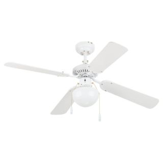 Hatteras 42 inch White Finished 1 light Ceiling Fan