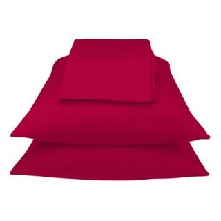 Room Essentials Solid Jersey Sheet Set   Red (Queen)