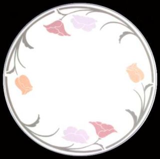 Dansk Belles Fleurs Gray Trivet, Fine China Dinnerware   Tivoli,Peach/Mauve Flow