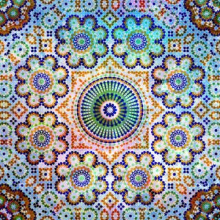 Salty & Sweet Flowered Mosaic Canvas Art SS074 Size 12 H x 12 W x 2 D