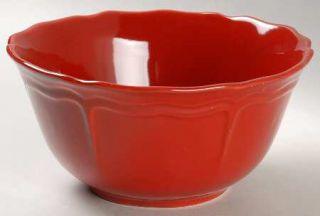 Better Homes and Gardens Simply Fluted Red Garnet Soup/Cereal Bowl, Fine China D