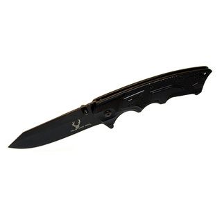 Defender 8 inch Black Spring assisted Pocket Knife (BlackBlade materials Stainless steelHandle materials MetalBlade length 3 inchesHandle length 5 inchesWeight 0.5 ouncesDimensions 8 inches long x 4 inches wide x 2 inches highBefore purchasing this 