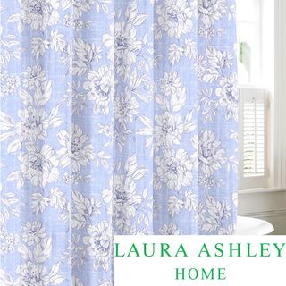 Laura Ashley Iris Sky Cotton Shower Curtain