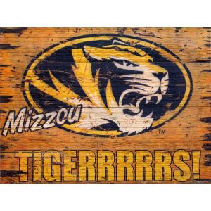 Missouri Tigers Vintage Wood Sign NCAA