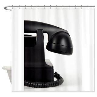  Black and White Retro Telephone Photo Shower Curta  Use code FREECART at Checkout