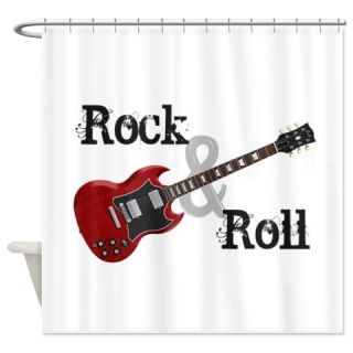  Rock and Roll Guitar Shower Curtain  Use code FREECART at Checkout