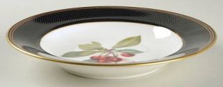 Mikasa Ebony Garden Rim Soup Bowl, Fine China Dinnerware   Bone China, Fruit Cen