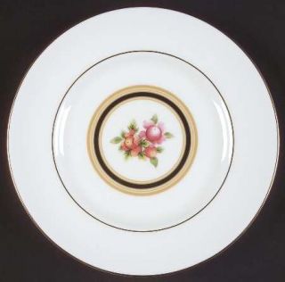 Wedgwood Clio Bread & Butter Plate, Fine China Dinnerware   Bone, Black And Gold