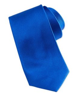 Solid Bias Ribbed Silk Tie, Royal