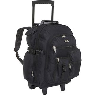 Deluxe Wheeled Backpack   Black