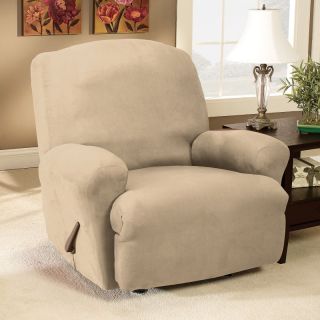 Sure Fit Stretch Suede Recliner Slipcover Camel   37598