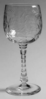 Rock Sharpe Villars Water Goblet   Stem #1004,Cut