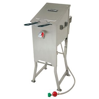 Bayou Classic Stainless Steel 4 gallon Outdoor Stainless Steel Propane Deep Fryer