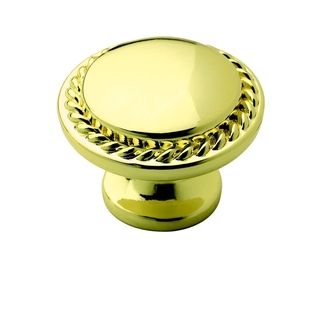 Amerock Traditional Polished Brass Rope Knob (pack Of 5)