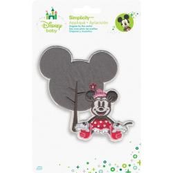 Disney Mickey Mouse Minnie W/silhouette Iron on Applique