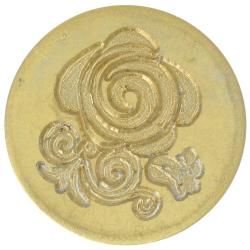 Large Decorative Seal Coin   Rose