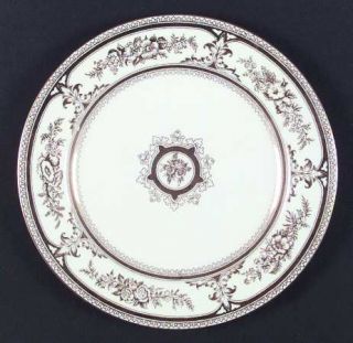 Wedgwood X2830 Dinner Plate, Fine China Dinnerware   Gold Flowers & Leaves On Wh