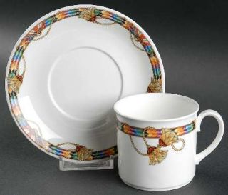 Villeroy & Boch Messalina Flat Cup & Saucer Set, Fine China Dinnerware   Multico