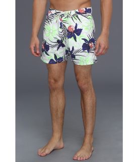 Scotch & Soda Floral Print Swim Short Mens Swimwear (Navy)