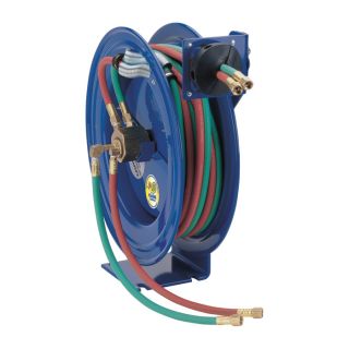 Coxreels Safety Series Twin Line Spring Driven Welding Hose Reel   50Ft.