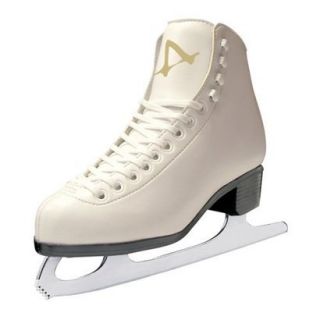 Ladies American Leather Lined Figure Skate   White (5)