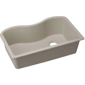 Elkay ELGUS3322RBQ0 Harmony Undermount Composite Single Bowl Kitchen Sink 33 x