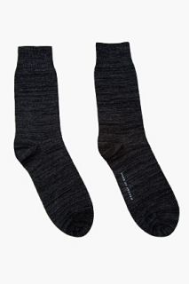 Tiger Of Sweden Black And Charcoal Marled Todisco Socks