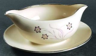 Flintridge Starflower Gravy Boat with Attached Underplate, Fine China Dinnerware