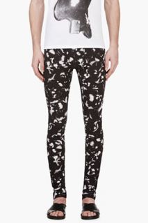 Lad Musician Black Abstract Feather Leggings