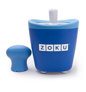 ZOKU Single Quick Pop Maker w/ 3 Sticks & 3 Drip Guards, Super Tool, Blue