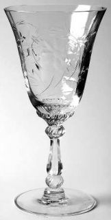 Heisey Narcissus Water Goblet   Stem #3408, Cut #965