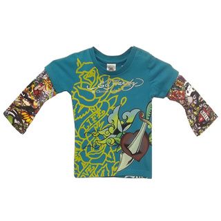 Ed Hardy Baby Sword And Roses Double Sleeve T shirt