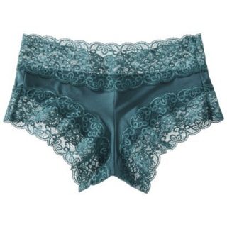 Gilligan & OMalley Womens Micro With Lace Trim Boyshort   Adventure Teal XS