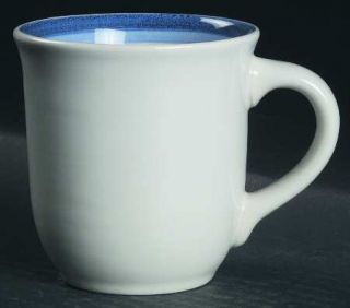 Pfaltzgraff Denim Mug, Fine China Dinnerware   White Background,Light/Dark Blue