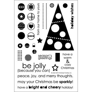 Technique Tuesday Be Jolly 4x6 inch Clear Stamps (PhotopolymerDesign Be JollyPackage contains one sheet of clear stampsDimensions 3 inches x 4 inches)